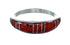 Native American Coral Inlay Zuni Ring Size 8-1/4 AX129588